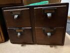 Antique Library Bureau Sole Makers Card Catalog 4 Drawer