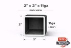 2  X 2  X 11ga  0 120   Square Steel Tubing     Select Length