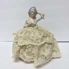 Antique German Half Doll Sewing Pin Cushion Vtg Marie Antoinette Art Deco  