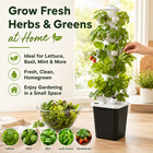 30-pot Black Tower Garden Hydroponics Growing System Indoor Smart Garden System