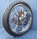 Harley 21  Chrome Slicer Ii Front Wheel Tire Rotor 08-23 Street Glide Touring