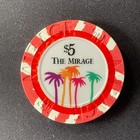 Mirage Las Vegas Nevada  5 Casino Chip 1996 Obsolete Gambling Poker Closed 2024