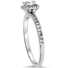 5 8ct Cushion Halo Natural Round Diamond Engagement Wedding Ring Set White Gold