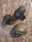 Antique Cast Iron Ornate Flower Door Knob Set Vintage Embossed Floral Knobs