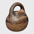 Antique Handmade Jug Clay Pottery Money Slot Bank Primitive Folk Art Handcrafted