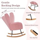  Rocking Chair Nursery With Thick Headrest  Modern Teddy Upholstered Pink