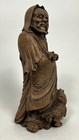 Antique Chinese Carved Bamboo Figure Of Damo  Qing