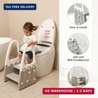 Two Step Stool With Handrails For Toddler And Kids  Standing Learning Stool Towe
