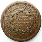 1854 Braided Hair Large Cent Nice U s  Copper Type Coin Au Sharp Details 