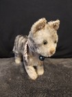 Vintage Miniature Steiff  kitty  Cat Kitten Mohair W  Ribbon Bell And  Button