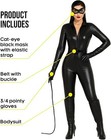 Women s Catwoman Costume Wet Look Faux Leather Catsuit Jumpsuit Halloween S - Xl