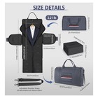 2 Pack 2-in-1 Garment Duffle Bag With Shoe Compartment  Dark Gray