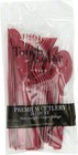 Premium Plastic Cutlery  fork  Spoon  Knife  Assortment  Burgundy Color