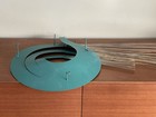 Curtis Jere  Blue Metal Modernist Wall Sculpture 1988 Artisan House