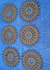 Vintage International Cast Iron Soybean Seed Plates  3127a   6 Ih Plates
