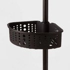 Steel Corner Tension Pole Caddy Matte Black - Room Essentials