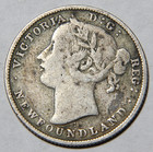 1872 H Newfoundland Twenty Cent 20c Low Mintage 90k -5234-