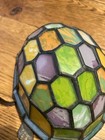 Vintage Stained Glass Tiffany Style Brass Turtle Accent Lamp Nightlight