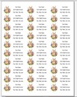 150 Garden Bunny Rabbit Flowers Mailing Return Address Labels Personalized