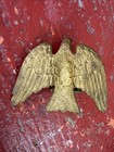Vintage Cast Brass Heraldic Eagle Finial Ornament 5   w X 4 5 h Flag Pole Topper