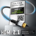 Ultra High Speed Hdmi 2 1 Cable 10ft 48gbps Braided 8k 60hz 4k 120hz Hdr Vrr Ear