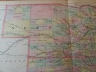 Antique Map Of Nebraska And Kansas From An 1893 Mitchell s Atlas  rare