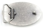 Western Horse Oval Silver Plated Belt Buckle