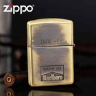 Armor Antique Look Red Label Marlboro Zippo Lighter - Us Shipping