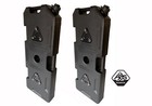 Set Of Two -  Black 5 Gallon Jerry Gas Cans With Mounts For Overland Off Road