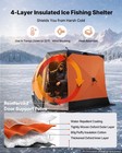 Vevor Pop Up Ice Fishing Tent 8-10 Person 162x91x91 In Insulated Shelter 600d