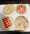 Vintage Lot Of 4 German etc Beer Coasters Advertising Breweriana Free Ship  10
