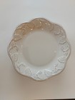 Lot Of 8 Longaberger Vintage Plates vine Pillar Candle Holder 8 5  Cream