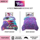 Franco Kids Bedding Trolls World Tour Twin Comforter   Sheet Set  4 Piece Set