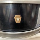 Vintage Ludwig Pioneer Black Snare Drum  keystone Badge  5 x14  Nickle Plated