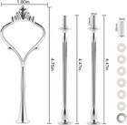 3 Tier Cake Stand Hardware Tiered Tray Hardware  6 Sets Silver 