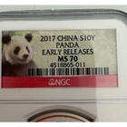 2017 China 10y Silver Panda 30g  999 Ngc Ms 70 Early Releases Coin