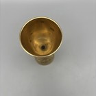Antique Indian Early 19th Century Brass Double Measuring Cup W  Intricate Design