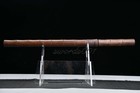 30   Chinese Tang Dynasty Dao Carbon Steel Straight Blade Bamboo Shirasaya Sword