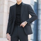 Men s Slim Fit Dress Suit-jacket Top Long Sleeve Business One Button Blazer Coat