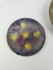 Lot 3 Vintage Handmade Enamel Over Copper Plates Artist Signed 4  5 25  8 