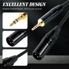 3 5mm To Xlr Cable 3ft  3 5mm 1 8 Inch Trs Stereo Male Plug To Xlr Male Jack    