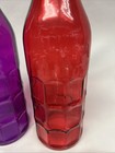 Red   Purple Glass Bottles With Stoppers  Set Of 2 Decorative