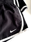 Nike Dri-fit Lot 2 Prs Girls 6 M Medium 5-6 Running Shorts Black White Tempo Euc