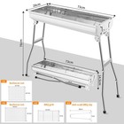 Folding Bbq Grill Barbeque Grill Stainless Steel Outdoor Charcoal Large Portable