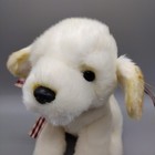 Russ Berrie 7  Nugget Plush White Cream Puppy Dog Plaid Bow Nwt New With Tags