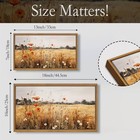 Framed Botanical Floral Canvas Wall Art Vintage Autumn Wildflowers Prints Canvas