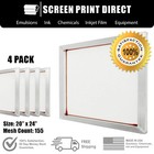 Ecotex   Aluminum Frame Screens For Screen Printing 20  X 24  - 155 White Mesh