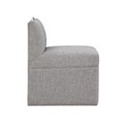 Delray Modern Upholstered Castered Chair In Ashen Grey