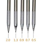 5pcs Mechanical Pencil Black Pencil Writing And Drawing Professional Pen Metal