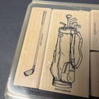 Rubber Stamps  Golf Stampin    Up     Wooden  Set Of 7 Stamps  New 
